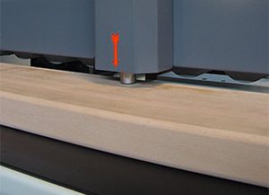 Materialstärkeeinstellsystem Schleifmaschine